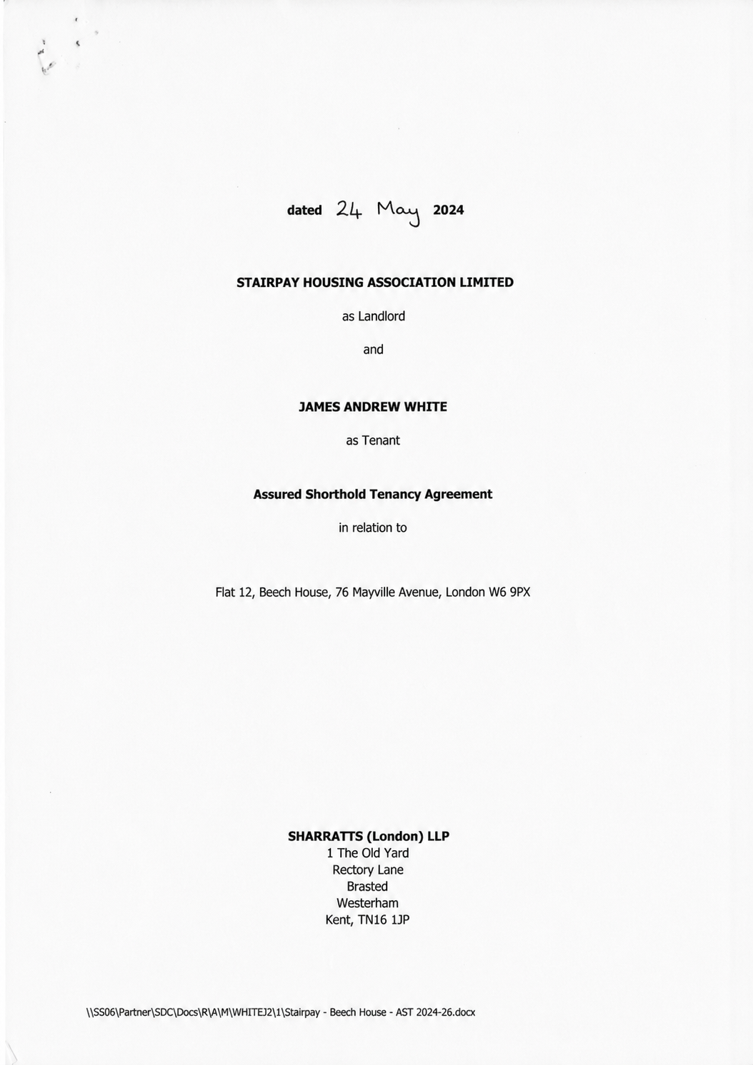 Sample lease document